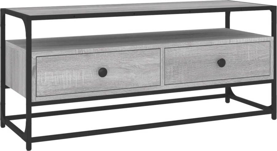 VidaXL -Tv-meubel-100x35x45-cm-bewerkt-hout-grijs-sonoma-eikenkleurig