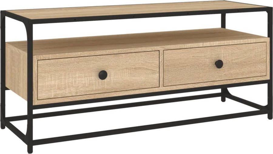 VidaXL -Tv-meubel-100x35x45-cm-bewerkt-hout-sonoma-eikenkleurig