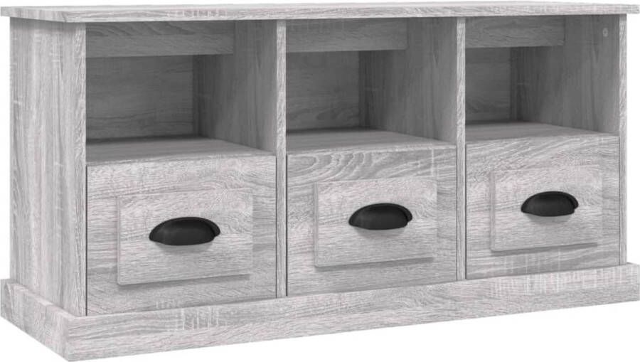 VidaXL -Tv-meubel-100x35x50-cm-bewerkt-hout-grijs-sonoma-eikenkleurig