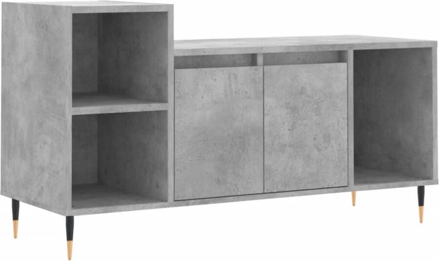 VidaXL -Tv-meubel-100x35x55-cm-bewerkt-hout-betongrijs