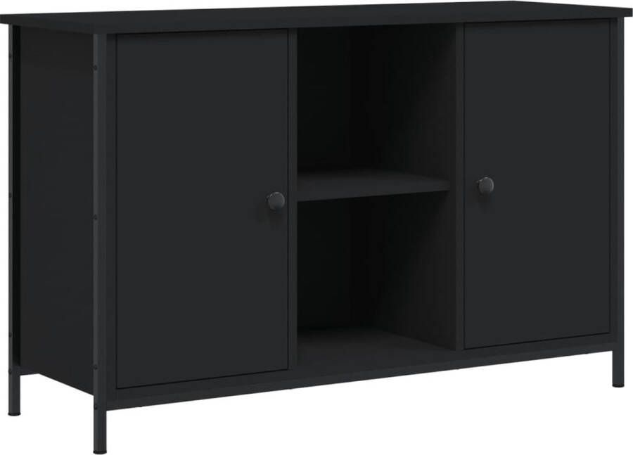 VidaXL -Tv-meubel-100x35x65-cm-bewerkt-hout-zwart