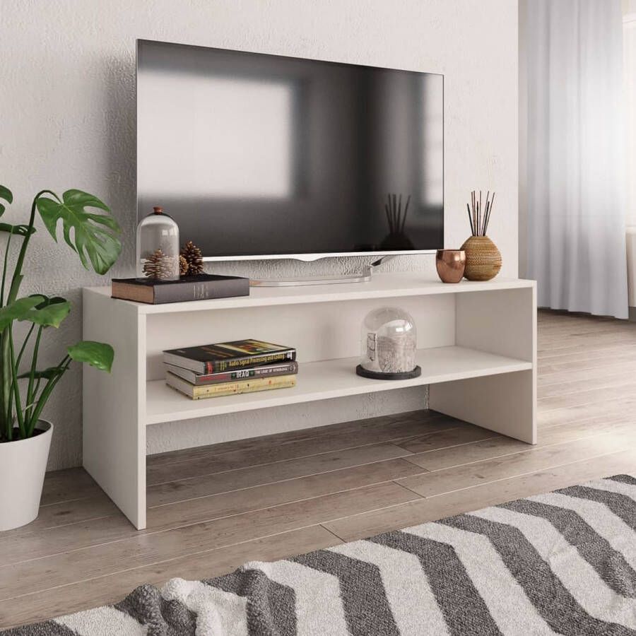 VidaXL Tv meubel 100x40x40 cm spaanplaat wit