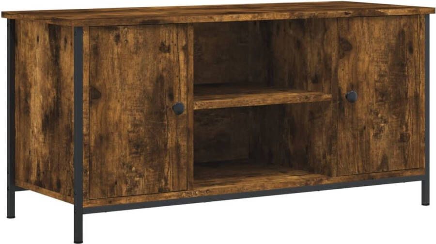 VidaXL -Tv-meubel-100x40x50-cm-bewerkt-hout-gerookt-eikenkleurig