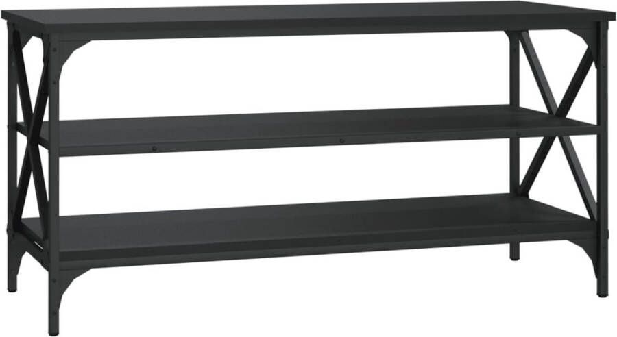 VidaXL -Tv-meubel-100x40x50-cm-bewerkt-hout-zwart