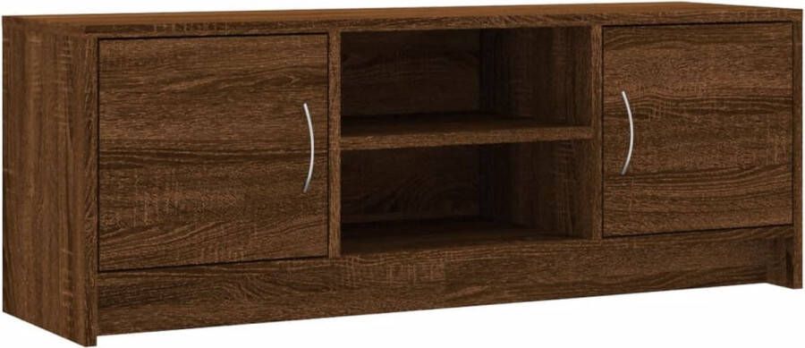 VidaXL -Tv-meubel-102x30x37 5-cm-bewerkt-hout-bruineikenkleurig