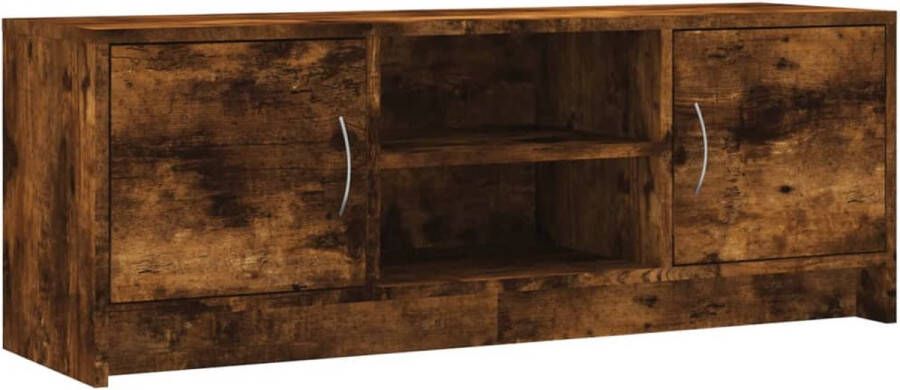 VidaXL -Tv-meubel-102x30x37 5-cm-bewerkt-hout-gerookt-eikenkleurig