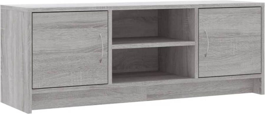 VidaXL -Tv-meubel-102x30x37 5-cm-bewerkt-hout-grijs-sonoma-eikenkleurig