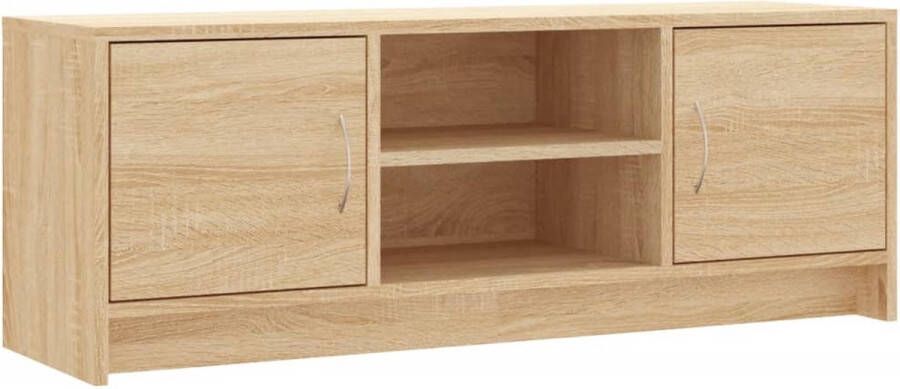 VidaXL -Tv-meubel-102x30x37 5-cm-bewerkt-hout-sonoma-eikenkleurig