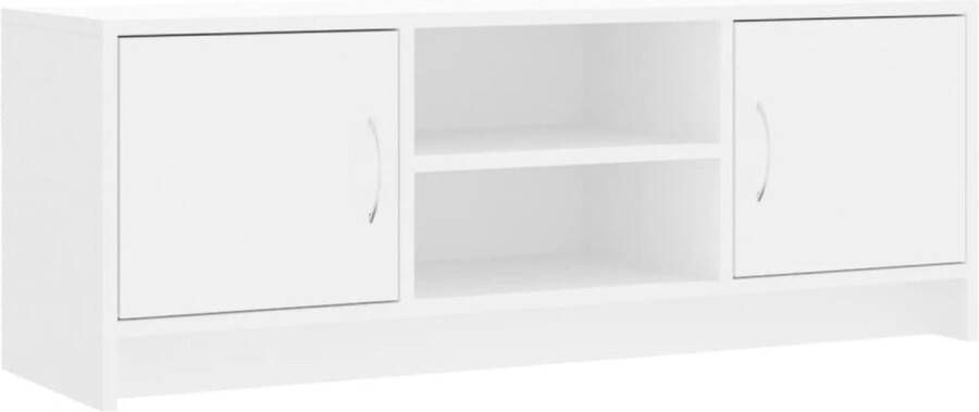 VidaXL -Tv-meubel-102x30x37 5-cm-bewerkt-hout-wit