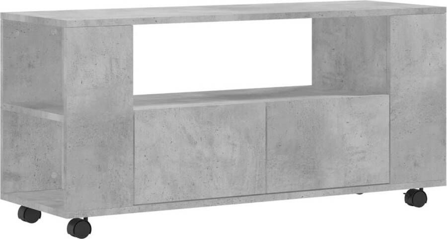 VidaXL -Tv-meubel-102x34 5x43-cm-bewerkt-hout-betongrijs