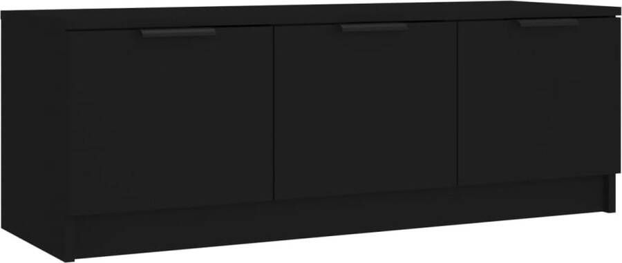 VidaXL -Tv-meubel-102x35x36 5-cm-bewerkt-hout-zwart