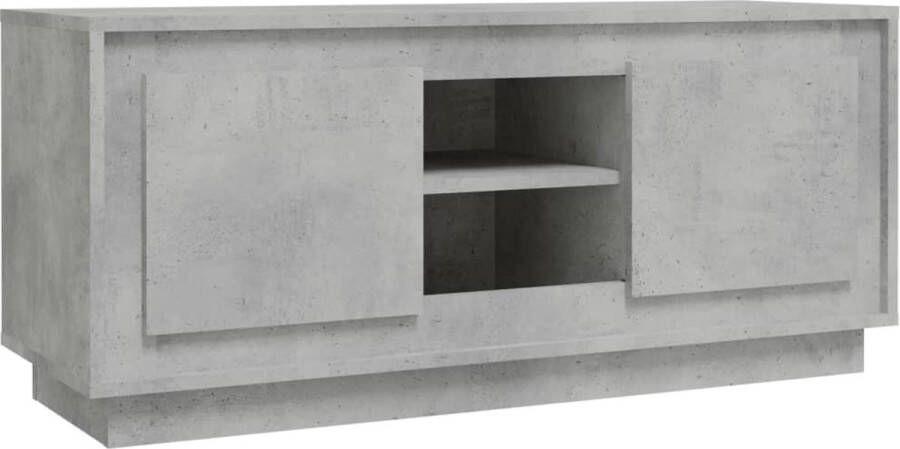 VidaXL -Tv-meubel-102x35x45-cm-bewerkt-hout-betongrijs