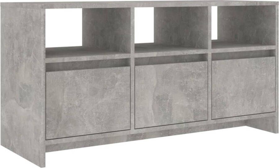 VidaXL Tv-meubel 102x37 5x52 5 cm bewerkt hout betongrijs