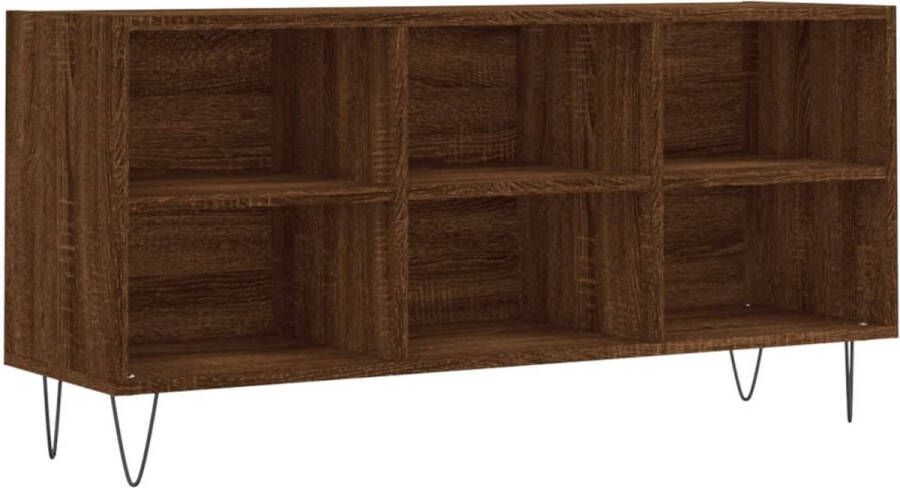 VidaXL -Tv-meubel-103 5x30x50-cm-bewerkt-hout-bruineikenkleurig