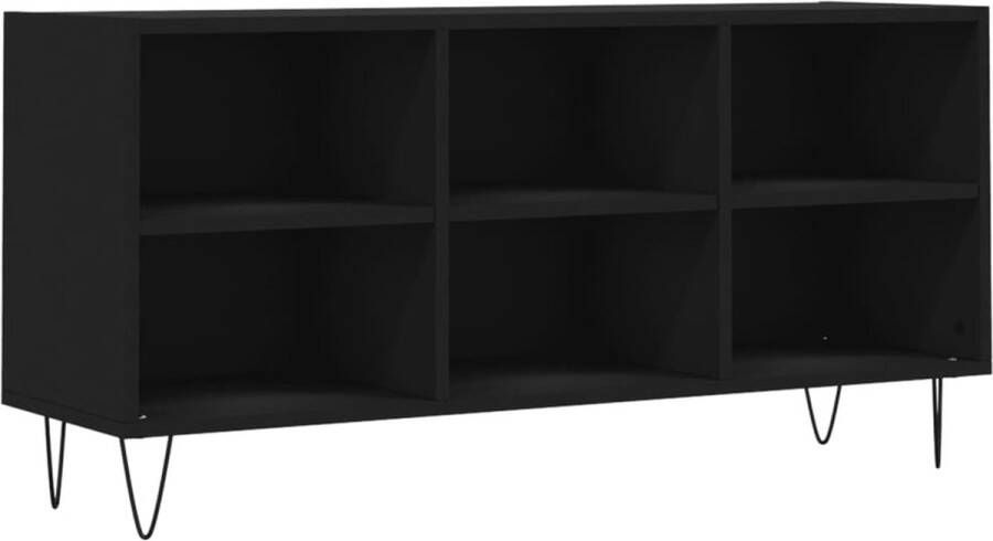 VidaXL -Tv-meubel-103 5x30x50-cm-bewerkt-hout-zwart