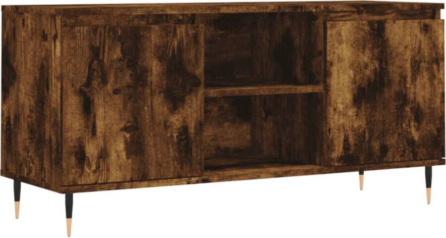 VidaXL -Tv-meubel-104x35x50-cm-bewerkt-hout-gerookt-eikenkleurig