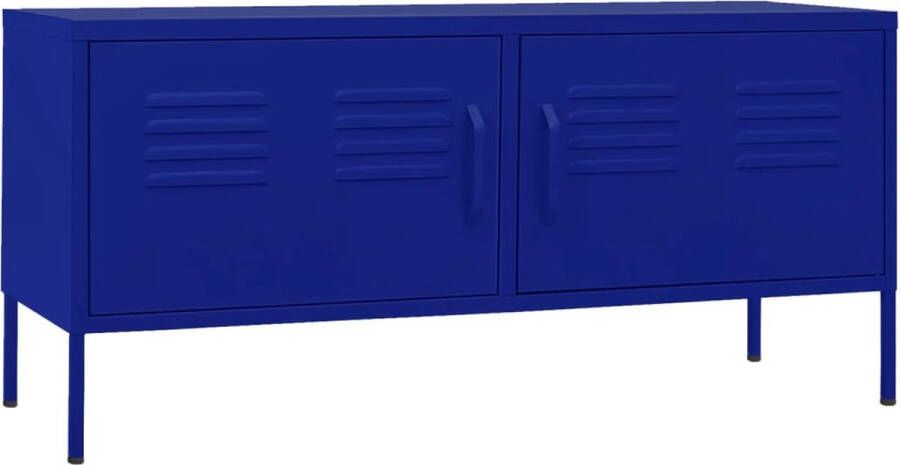 VidaXL -Tv-meubel-105x35x50-cm-staal-marineblauw