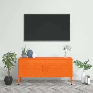 VidaXL Tv-meubel 105x35x50 cm staal oranje