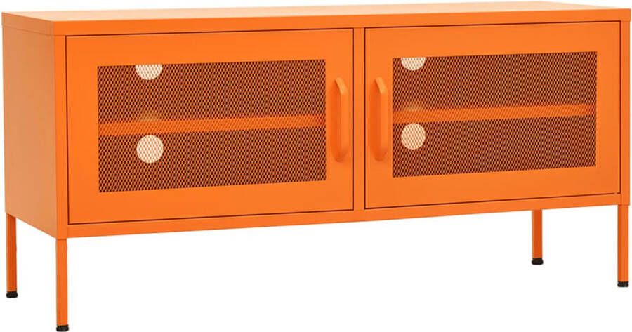 VidaXL -Tv-meubel-105x35x50-cm-staal-oranje