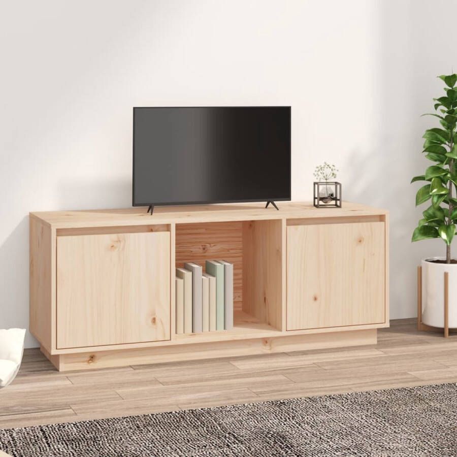 vidaXL Tv-meubel 110 5x35x44 cm massief grenenhout