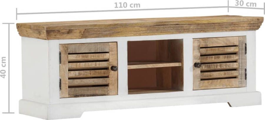 VidaXL -Tv-meubel-110x30x40-cm-massief-mangohout