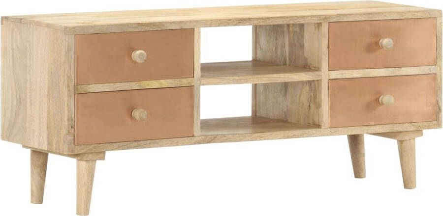 VidaXL Tv meubel 110x30x45 cm massief mangohout