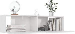 VidaXL Tv-meubel 120x30x30 Cm Bewerkt Hout Hoogglans Wit