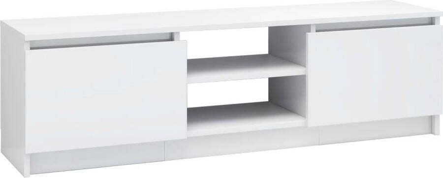 VidaXL Tv-meubel 120x30x35 5 cm spaanplaat hoogglans wit VDXL_800573