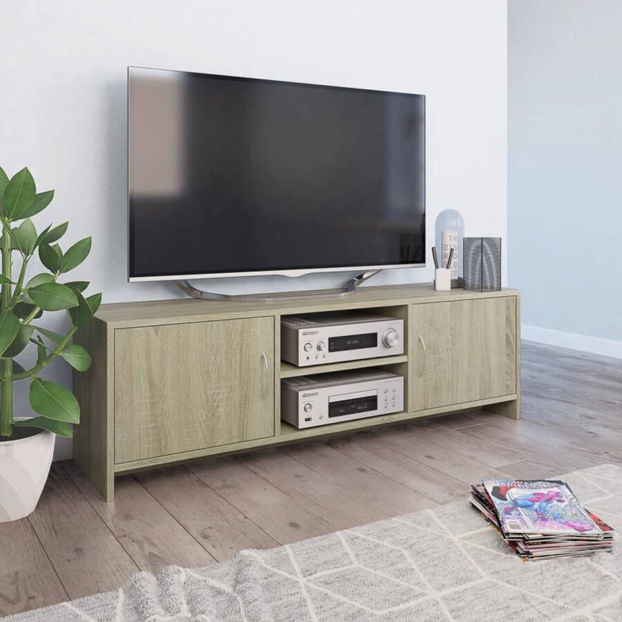 VidaXL Tv-meubel 120x30x37 5 cm spaanplaat sonoma eikenkleurig VDXL_800282