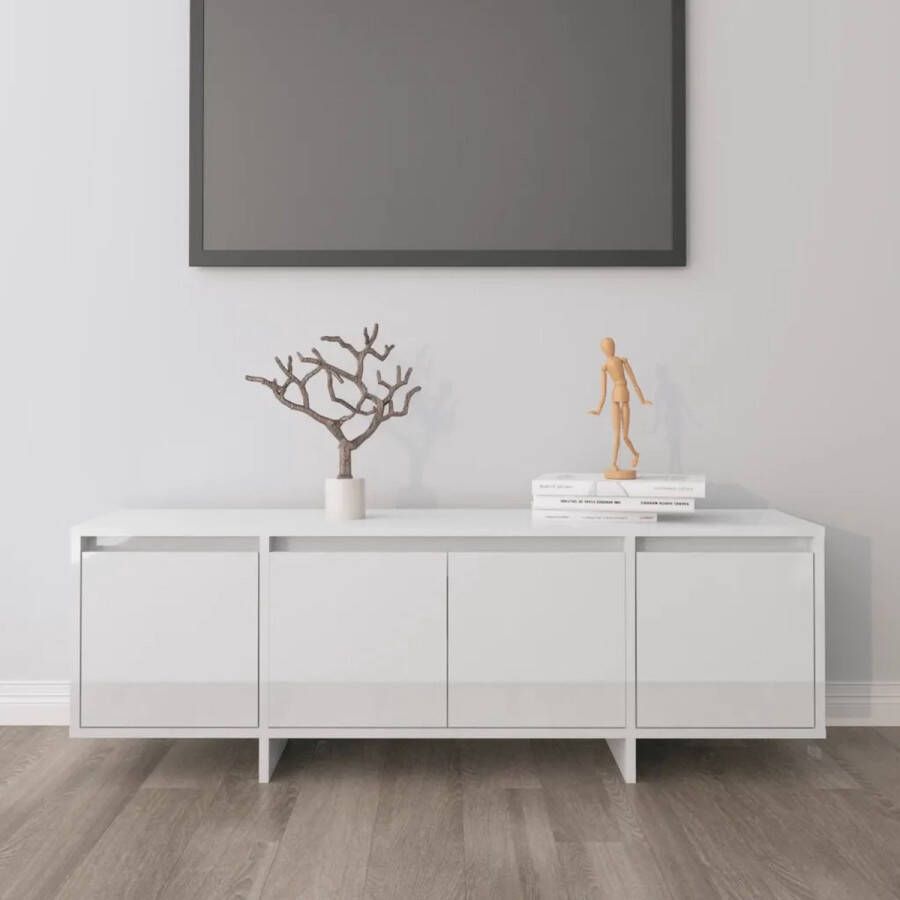 VidaXL Tv meubel 120x30x40 5 cm spaanplaat hoogglans wit