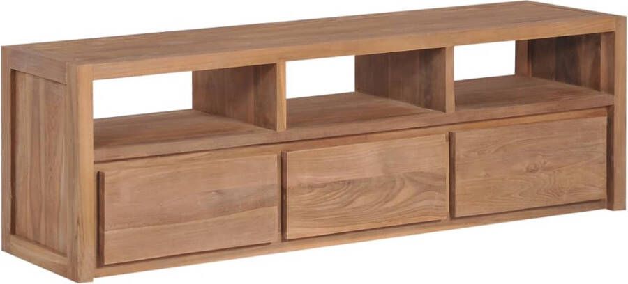 VidaXL Tv-meubel 120x30x40 cm teakhout met natuurlijke afwerking VDXL_246950