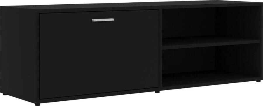 VidaXL Tv-meubel 120x34x37 cm spaanplaat zwart VDXL_801153