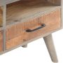 VidaXL -Tv-meubel-130x35x51-cm-massief-ruw-mangohout-grijs - Thumbnail 3