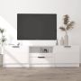 VidaXL -Tv-meubel-140x35x40-cm-bewerkt-hout-hoogglans-wit - Thumbnail 3