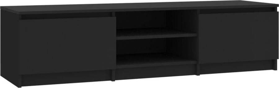vidaXL -Tv-meubel-140x40x35 5-cm-bewerkt-hout-zwart