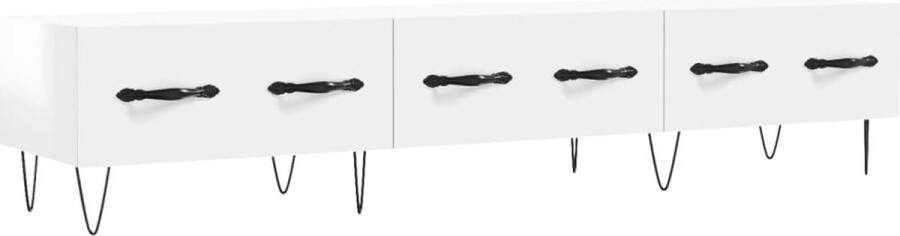VidaXL -Tv-meubel-150x36x30-cm-bewerkt-hout-hoogglans-wit