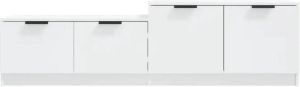 VidaXL Tv-meubel 158 5x36x45 Cm Bewerkt Hout Wit