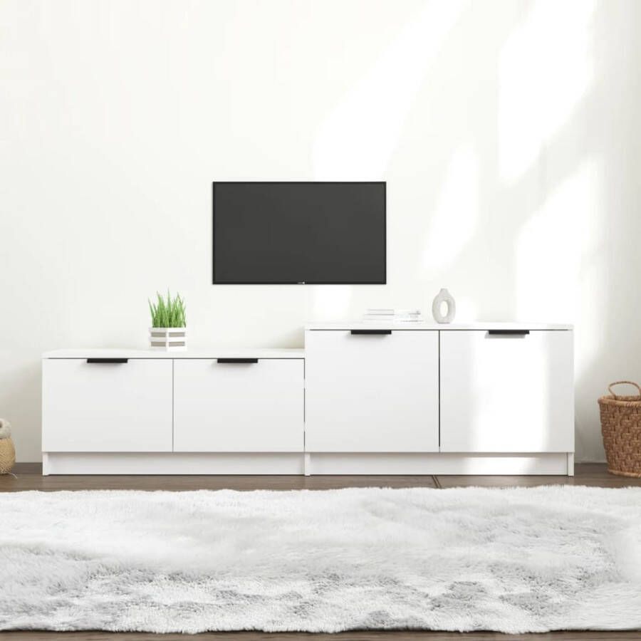 vidaXL Tv-meubel 158 5x36x45 cm bewerkt hout wit