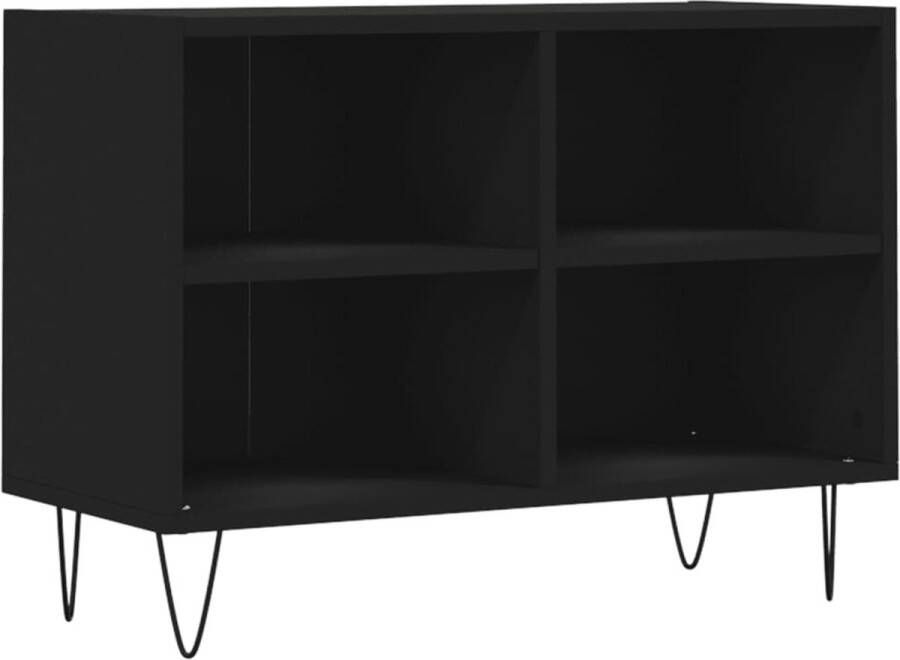 VidaXL -Tv-meubel-69 5x30x50-cm-bewerkt-hout-zwart