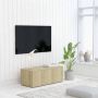 VidaXL -Tv-meubel-80x34x30-cm-spaanplaat-sonoma-eikenkleurig - Thumbnail 3