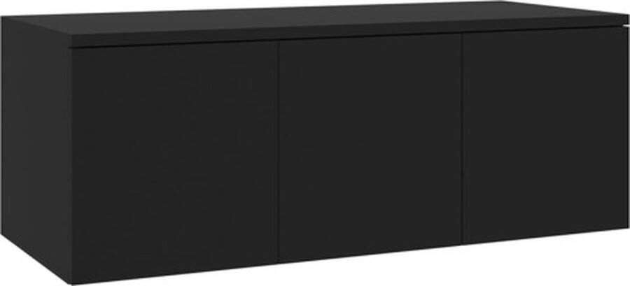 VidaXL Tv-meubel 80x34x30 cm bewerkt hout zwart