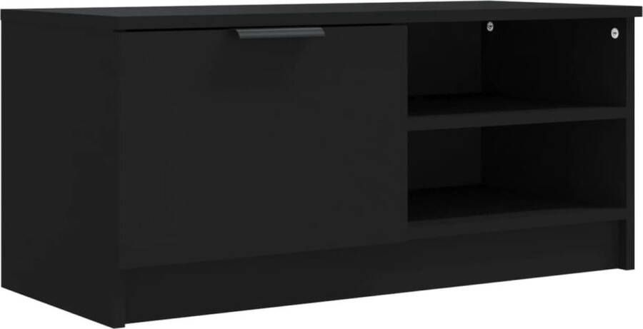 VidaXL -Tv-meubel-80x35x36 5-cm-bewerkt-hout-zwart