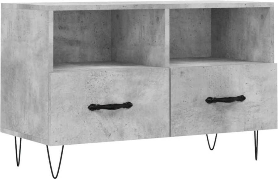 VidaXL -Tv-meubel-80x36x50-cm-bewerkt-hout-betongrijs