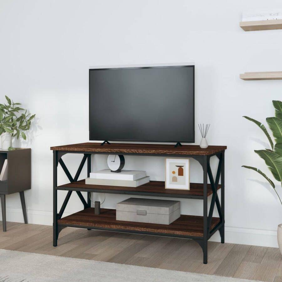 VidaXL -Tv-meubel-80x40x50-cm-bewerkt-hout-bruineikenkleurig