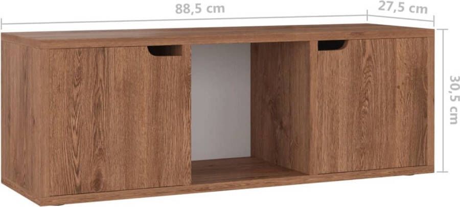 VidaXL -Tv-meubel-88 5x27 5x30 5-cm-spaanplaat-bruin-eiken