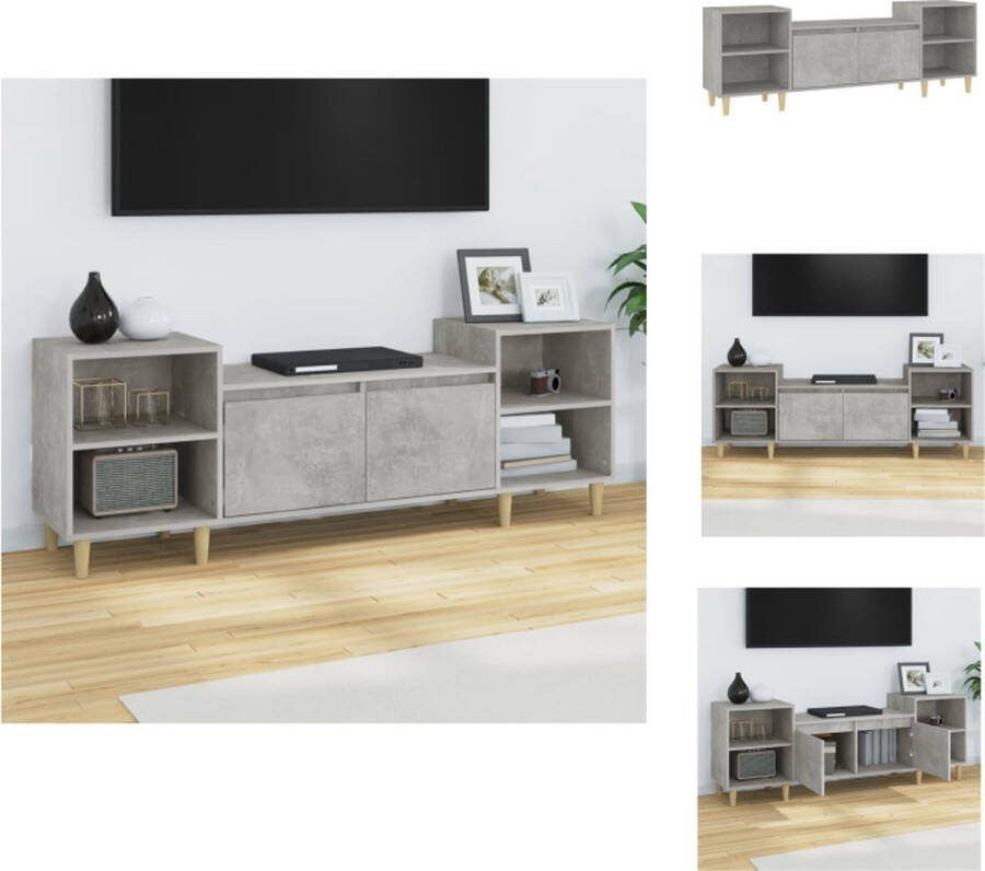VidaXL TV-meubel Betongrijs 160x35x55 cm Stevig en praktisch Kast
