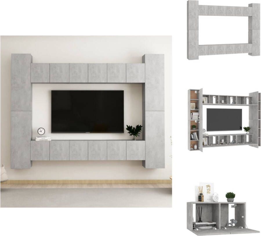 VidaXL TV-meubel betongrijs 60 x 30 x 30 cm montage vereist Kast
