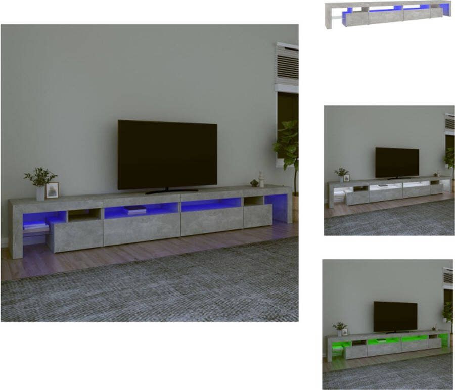 VidaXL TV-meubel Bewerkt Hout 290 x 36.5 x 40 cm Met RGB LED-verlichting Kast
