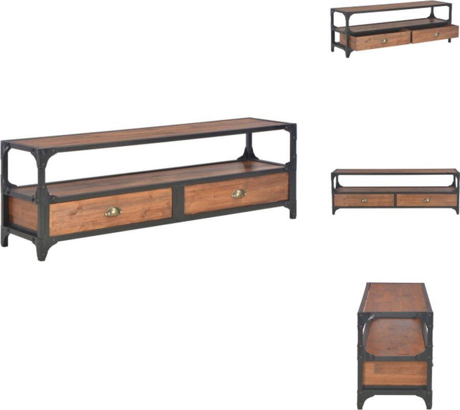 VidaXL Tv-meubel Klassiek Hifi-kast 120x30x40 cm Grenenhout Kast