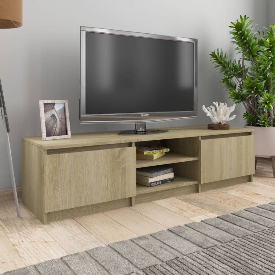 VidaXL Tv meubel kleur eiken 140x40x35 5 cm spaanplaat